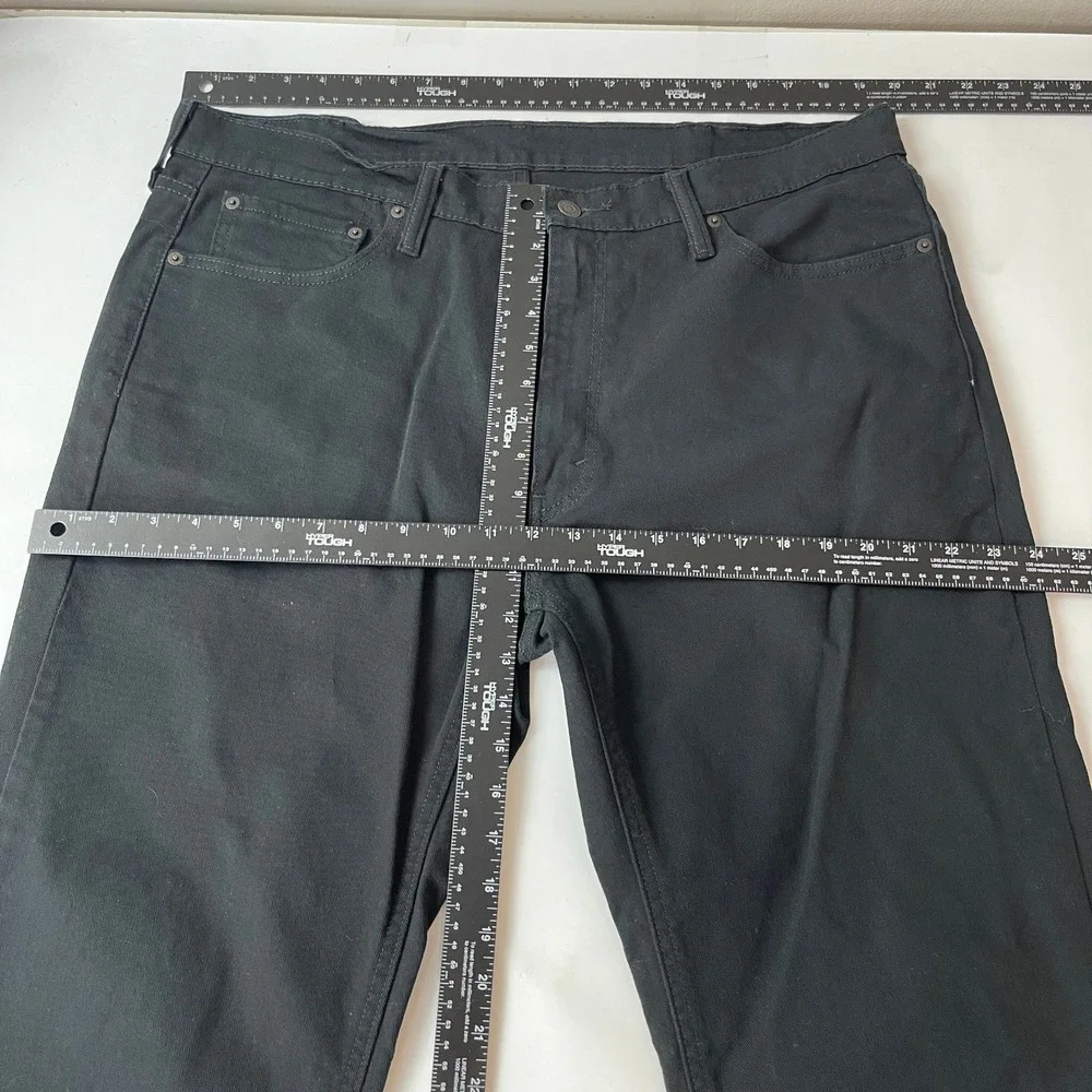 Levis 541 Jeans Mens 38x34 Black Athletic Tapered Dark Wash Stretch Denim Preppy